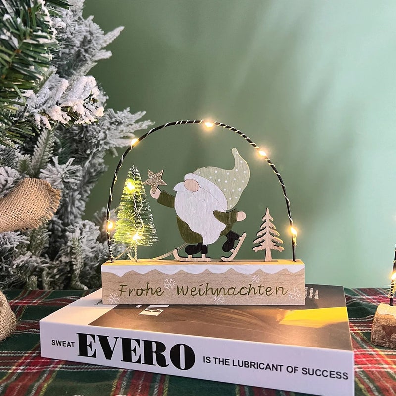 Bluejw Christmas Wooden Night Light - Exquisite Design, Warm LED Glow - Holiday Decorative Night Lights - Image 3